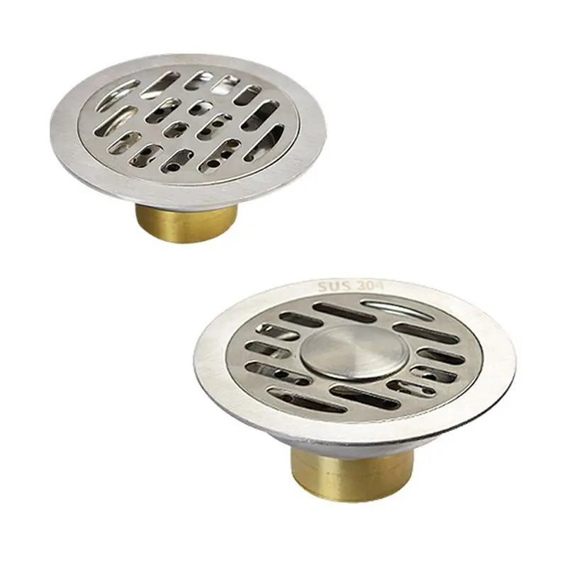

Stainless Steel Insert Round Floor Waste Bathroom Shower Room Invisible Floor Drain Fast Drainage Odor-resistant