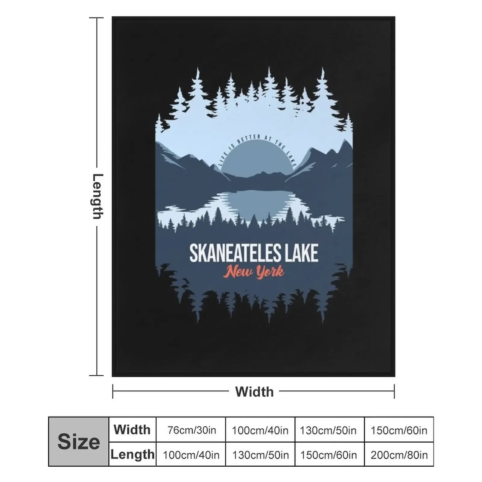 Skaneateles Lake New York с горным и сосновым деревом пледы покрывала волосатые мягкие