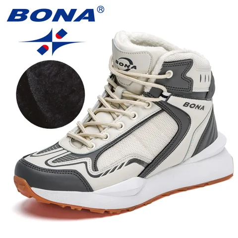 Женские Теплые Ботинки BONA, зимние брендовые плюшевые ботинки на высоком каблуке, с длинной подкладкой, 2023