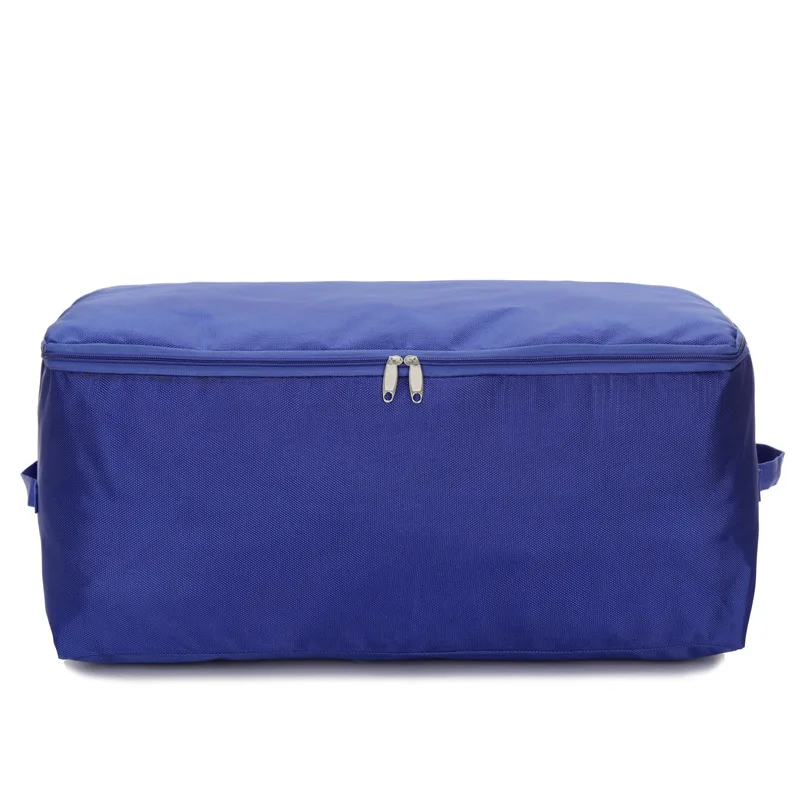 Quilt Storage Bag Portable Thick Waterproof Oxford Cloth Folding Wardrobe  Finishing  Solid Color Moisture-proof