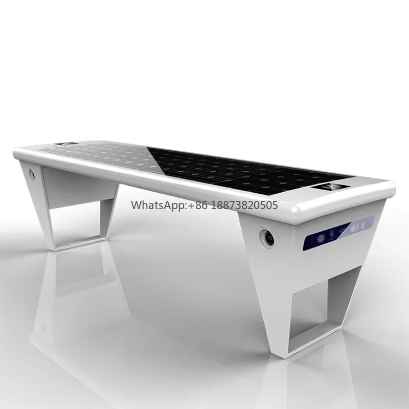 Скамейка с солнечной панелью и зарядкой по Wi-Fi