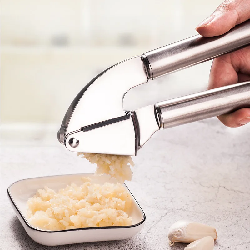 

Garlic Press Peeling Clip Garlic Mud Crusher Stainless Household Kitchen Accessories manual citrus press manual food crusher
