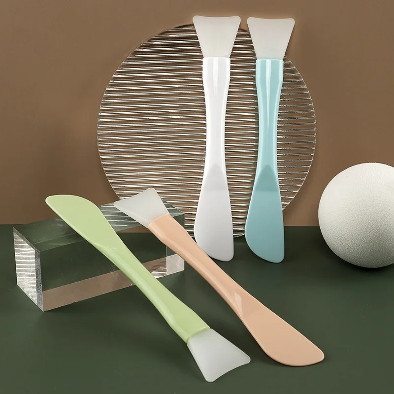 

Silicone Facial Mask Brush Soft Head With Scraper Integrated Dual-Use Mud Film Brush Diy Film Adjusting Smear Tool Beauty Tool