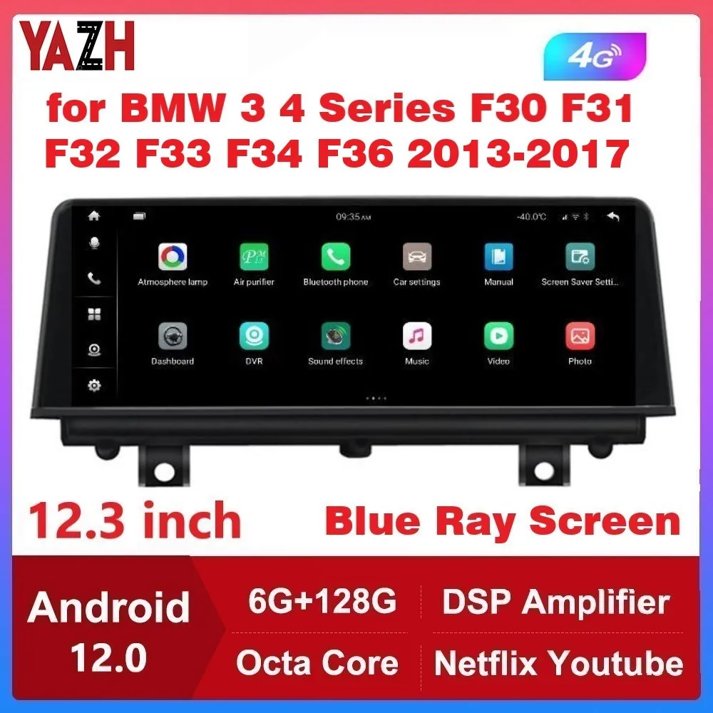 

12.3 Inch Qualcomm Android 12 Car Video Player Auto Radio for BMW 3 4 Series F30 F31 F32 F33 F34 F36 NBT 2013 - 2017 GPS CarPlay