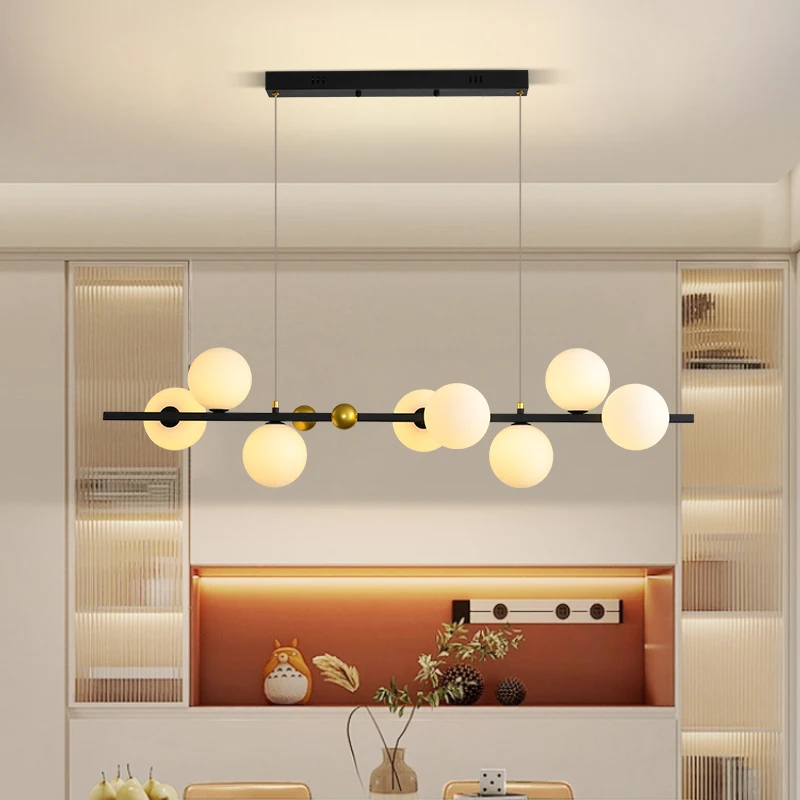 Скандинавский ресторан длинная люстра с одним словом креативная волшебная