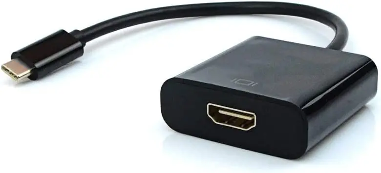 

HDMI Female to USB-C Male PlusCable Adapter Cable Black ADP-303BK - Contains USB 3.1 Supports 4K Resolutions Compatible with Mob