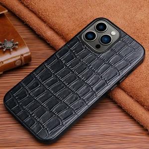 For iPhone 13 Pro Max Genuine Leather Phone Case Luxury Natural Cowhide Leather Cover for iPhone 12 Pro max Fashion Business