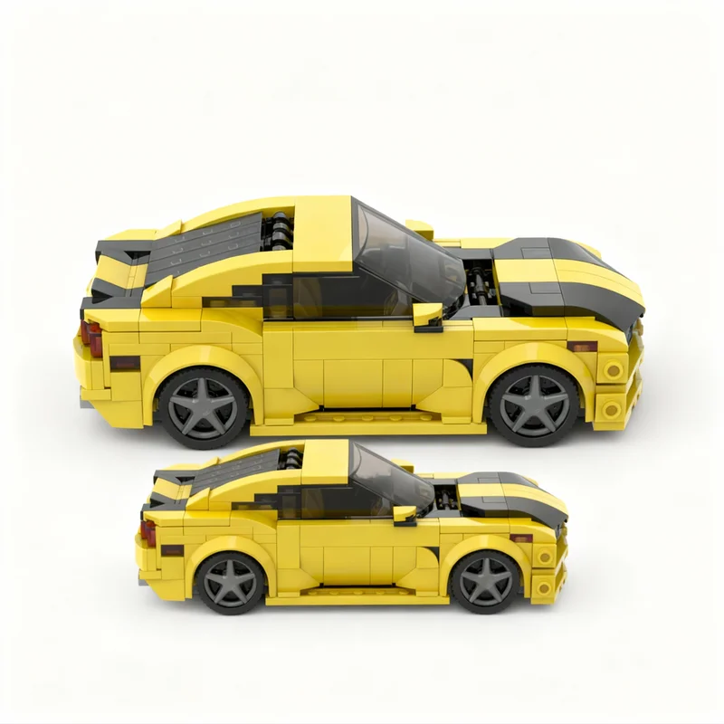 333 детали MOC City Champions Camaro SS Bumblebee, модель из строительных блоков, рождественские подарки, конструктор, игрушка для творчества, подарок на день рождения, художественная экспозиция своими руками. (art.: 3920dcd18d6cb) - 3920dcd18d6cb