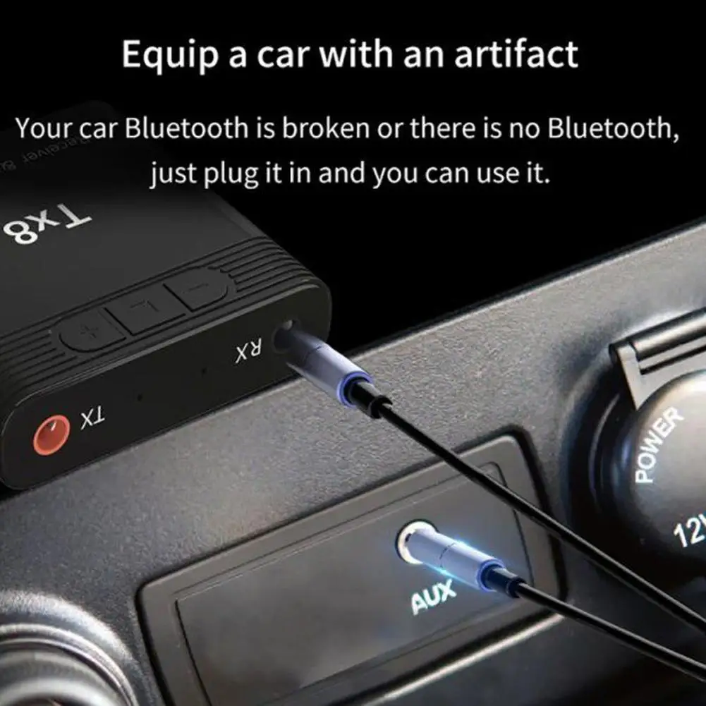 Беспроводной Bluetooth-совместимый аудиоадаптер 5 0 передатчик приемник 2 в 1 задний