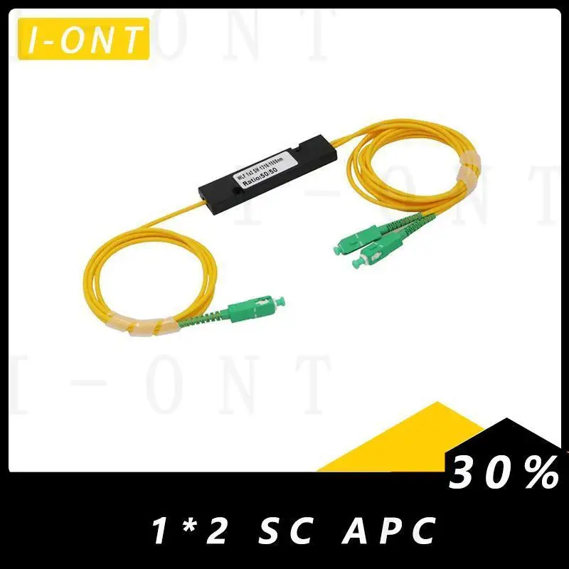 

50/50 FBT 1X2 SC/APC PLC одномодовый волоконно-оптический сплиттер FTTH PLC SC/APC 1x2 PLC оптический Волоконно-оптический адаптер
