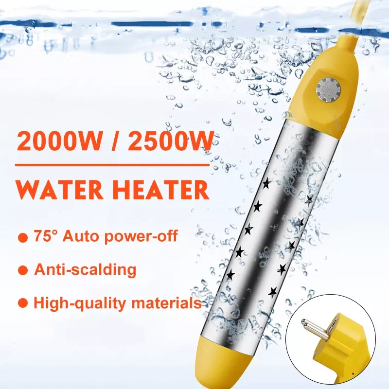 

2000 - 2500W EU 220V Floating Water Heater Boiler Water Heating Portable Immersion Suspension Bathroom Swimming Pool