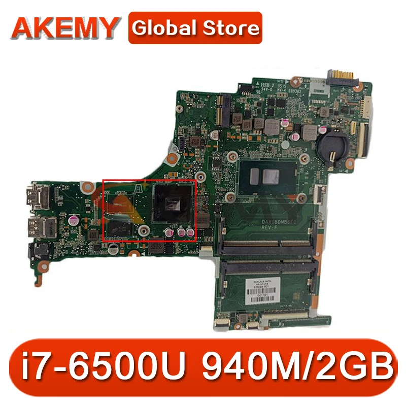 Материнская плата DAX1BDMB6F0 X1BD для ноутбука HP Pavilion 14-AB 14T-AB 810335-601 810335-501 810335-001 со