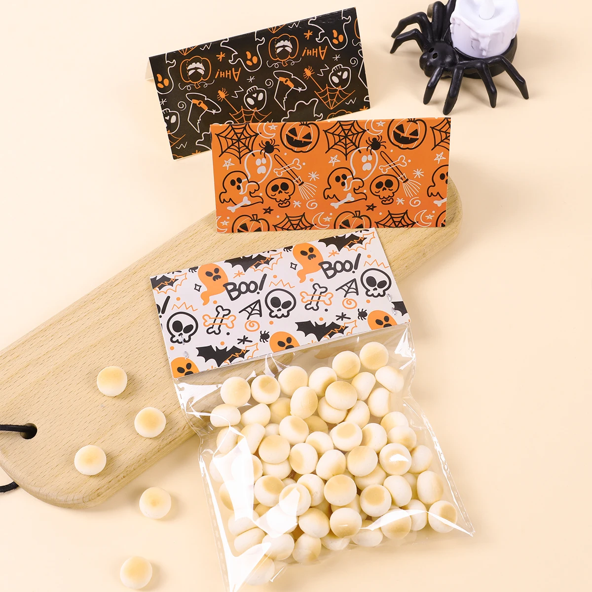 12 шт. пластиковые пакеты для конфет на Хэллоуин