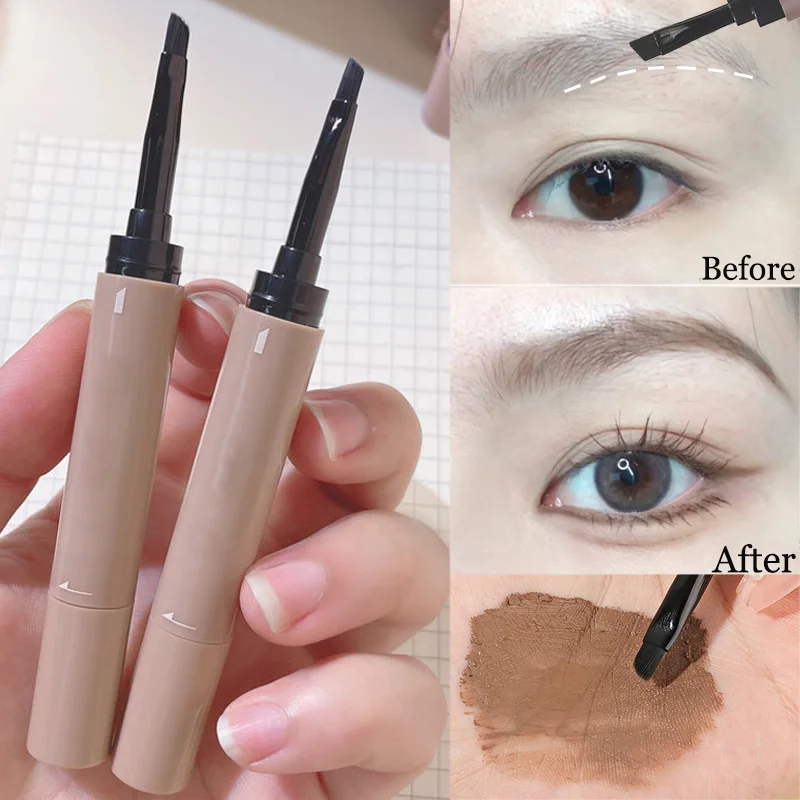 

Waterproof Eyebrow Dyeing Cream Pencil with Brush Lasting Natural Non-smudge Brown Grey Setting Dye Eye Brow Pen Makeup Cosmetic