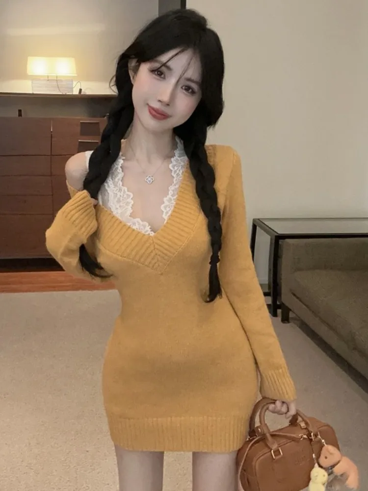 Плюс размер Корейский осенне-зимний корейский костюм с глубоким v-образным