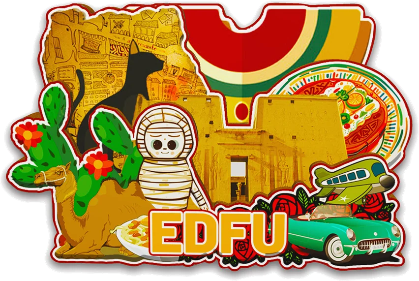 Фото Декоративные магниты для Dahab Giza Kom Ombo Edfu Port Said Marsa Alam Egypt City Landmark, дорожные сувениры, наклейки на холодильник, подарки №2