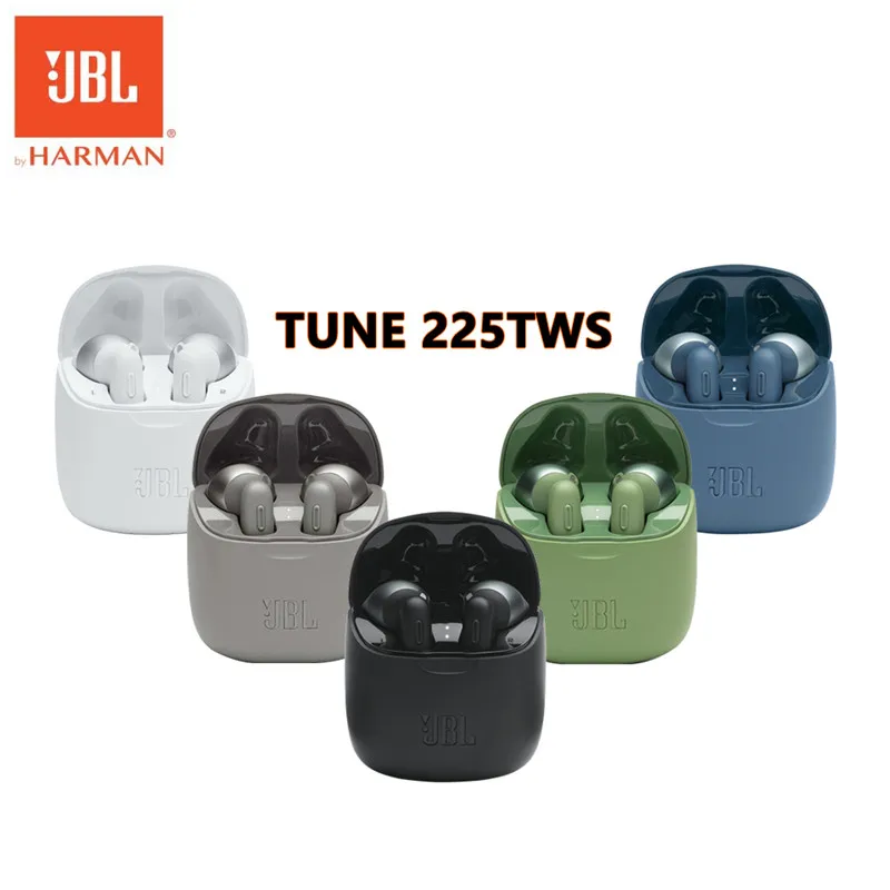 

Original JBL T225TWS True Wireless Bluetooth Earphones JBL TUNE 225TWS Stereo Earbuds Bass Sound Headphones Headset with Mic