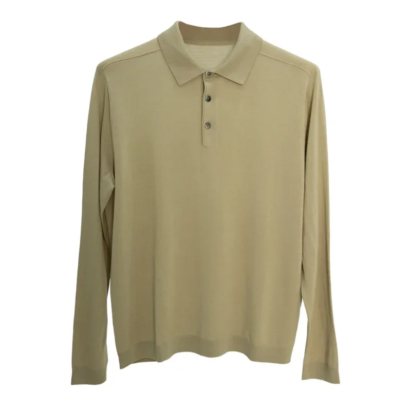 Осень-зима новая мужская 18-игольная бесшовная 100% шерстяная трикотажная деловая