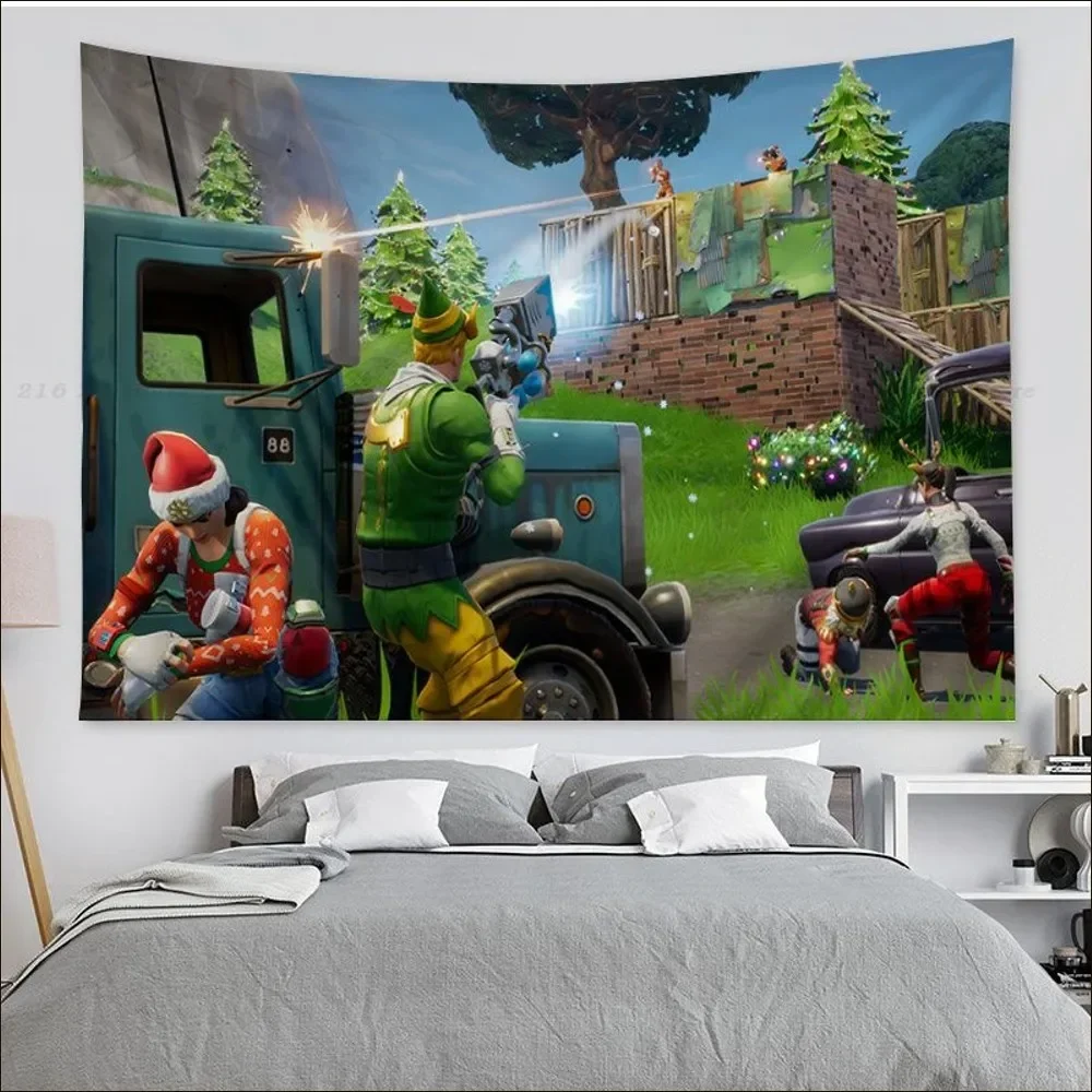 Фото Гобелен с изображением биты F-Fortnites, художественная печать, индийский Будда, украшение на стену, колдовство, богемный домашний декор №5