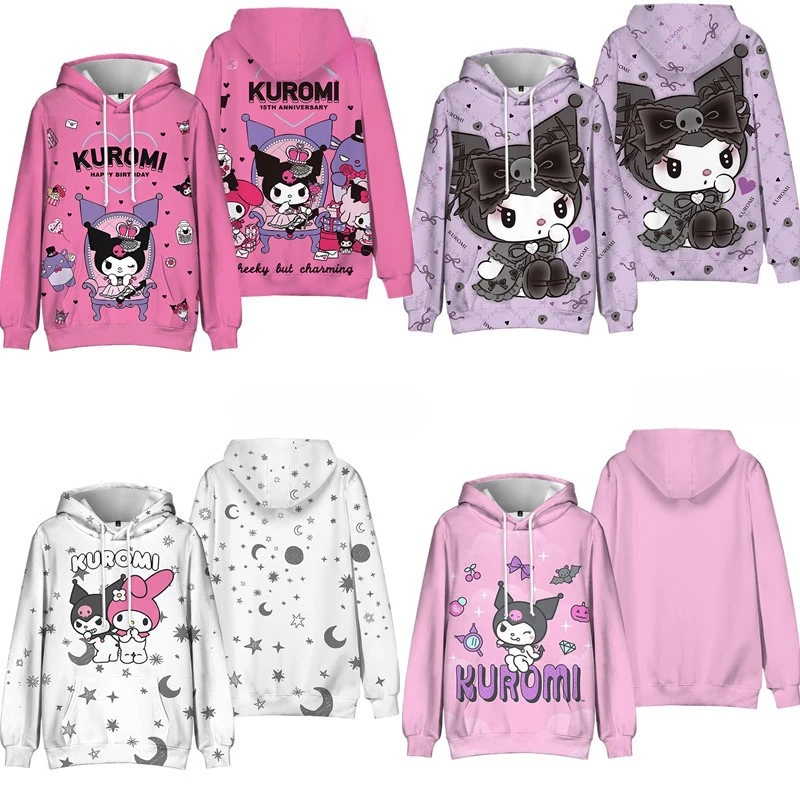 Новинка от Sanrio Осенний симпатичный свитер Kulomi из чистого хлопка с длинными