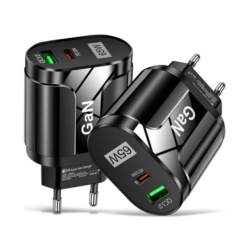 

Wall Charger Gan Charger 65w Portable Mobile Phone Charger Pd Fast Charging Computer Adapter Phone Accessories Charging Adapters