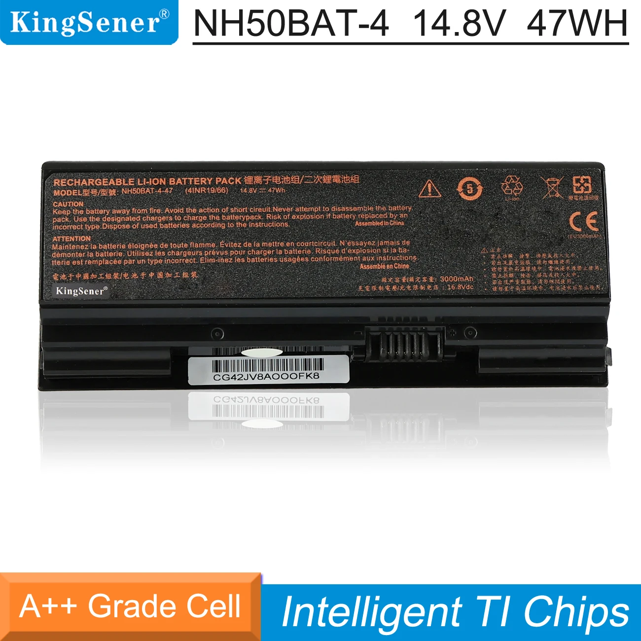 

KingSener NH50BAT-4 Battery for Clevo NH70RAQ NH55EDQ NH50RA NH55RCQ NH58RDQ NH70RHQ NH58RCQ For machenike T58 For Sager NP6875