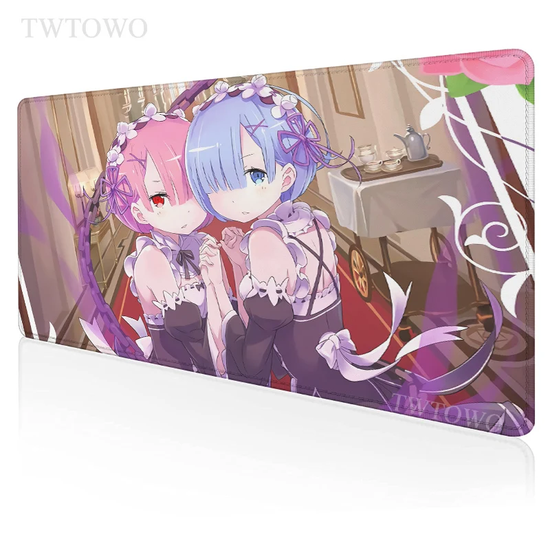 

Anime Girl Re Zero Mouse Pad Gaming XL Custom New Home Mousepad XXL Desk Mats Natural Rubber Carpet Soft Laptop Table Mat