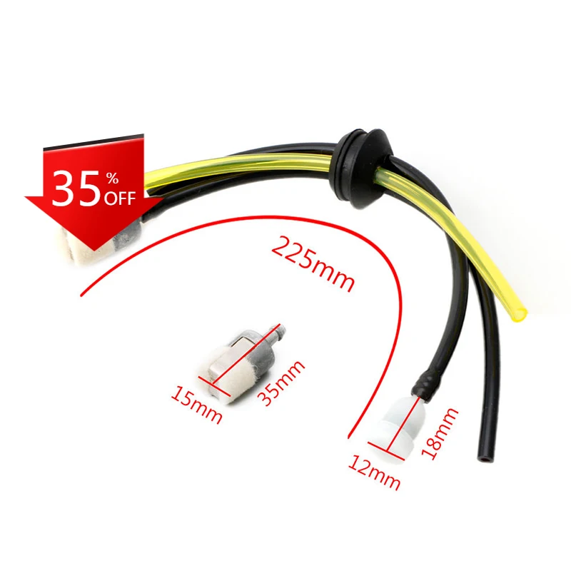 

For Echo 900103 Trimmer Part 3 Hole Fuel Gas Tank Grommet + Fuel Line + Vent Kit GT-200 GT-200 SRM-2100 SRM-210 SRM-225 HC-150