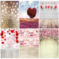 vinyl custom valentine day photography backdrops prop love heart rose wooden floor photo studio background 211215 20