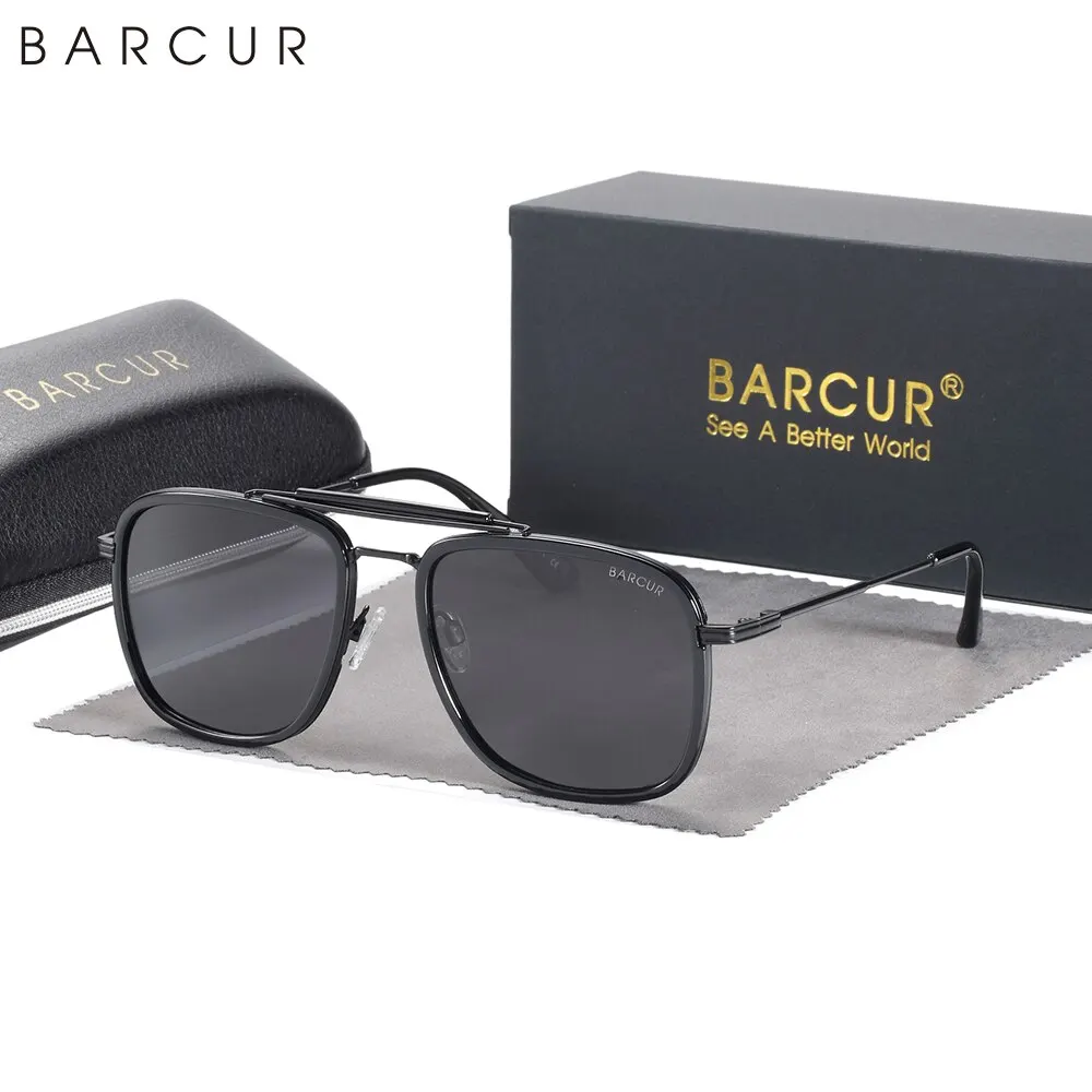 Роскошные Квадратные Солнцезащитные Очки Barcur Для Мужчин И Женщин С Градиентными