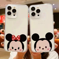 disney mickey mouse ultra thin clear phone case for apple iphone 13 12 11 pro 12 13 mini x xr xs max 6 6s 7 8 plus cover fundas