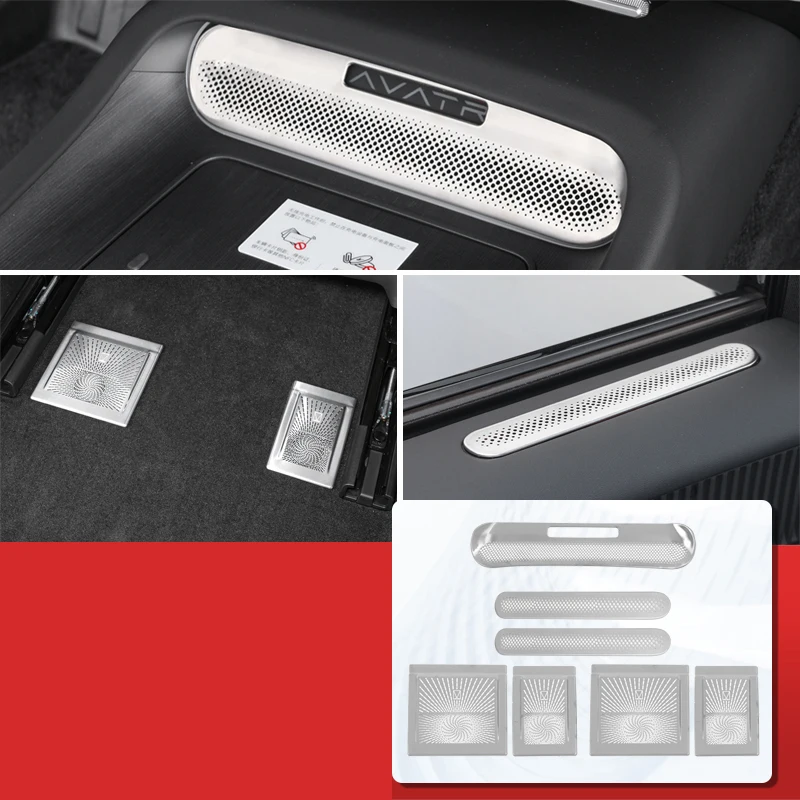 

Автомобильный Стайлинг для AVATR 12 2023 2024, Центральная решетка вентиляционного отверстия, дверная Пылезащитная крышка, нашивки для динамиков, крышка, автомобильные аксессуары