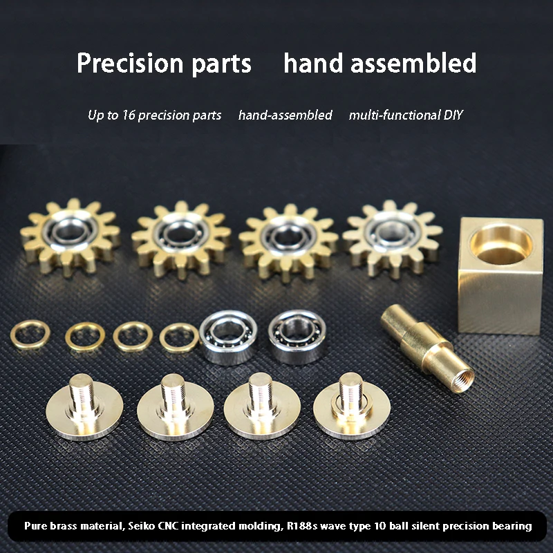 Fingertip Gyro 4 Gears Linkage Finger Pure Copper Metal Magic Cube Figet Spinner Stress Relief Ball Bearing Hand Toy Adhd on - Спиннер-куб из чистой меди на шариковом подшипнике с 4 зубчатыми колесами для расслабления и уменьшения стресса.