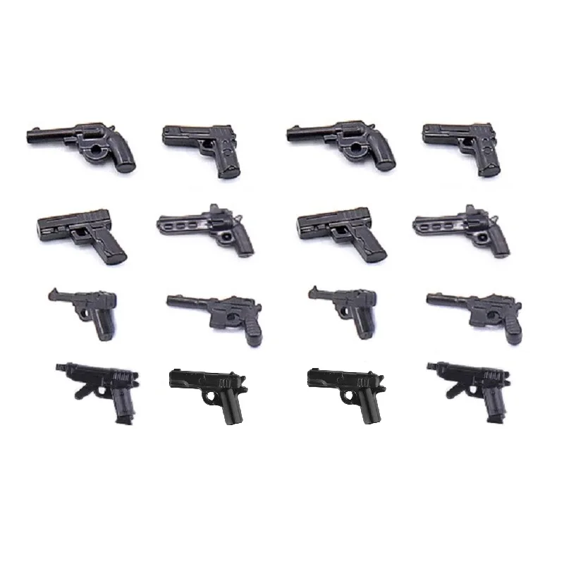 

Ww2 Pistols Guns Army Weapons MOC Minifigurine Playmobil City SWAT Police Military Figures Building Block Brick Model Mini Toys