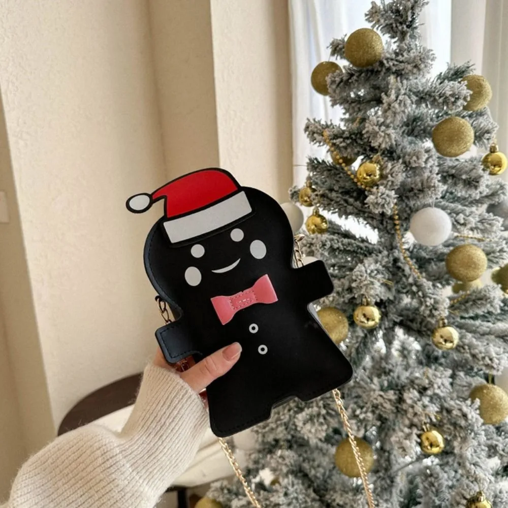 Женская кожаная сумка-Кроссбоди с бантом и мультяшным принтом