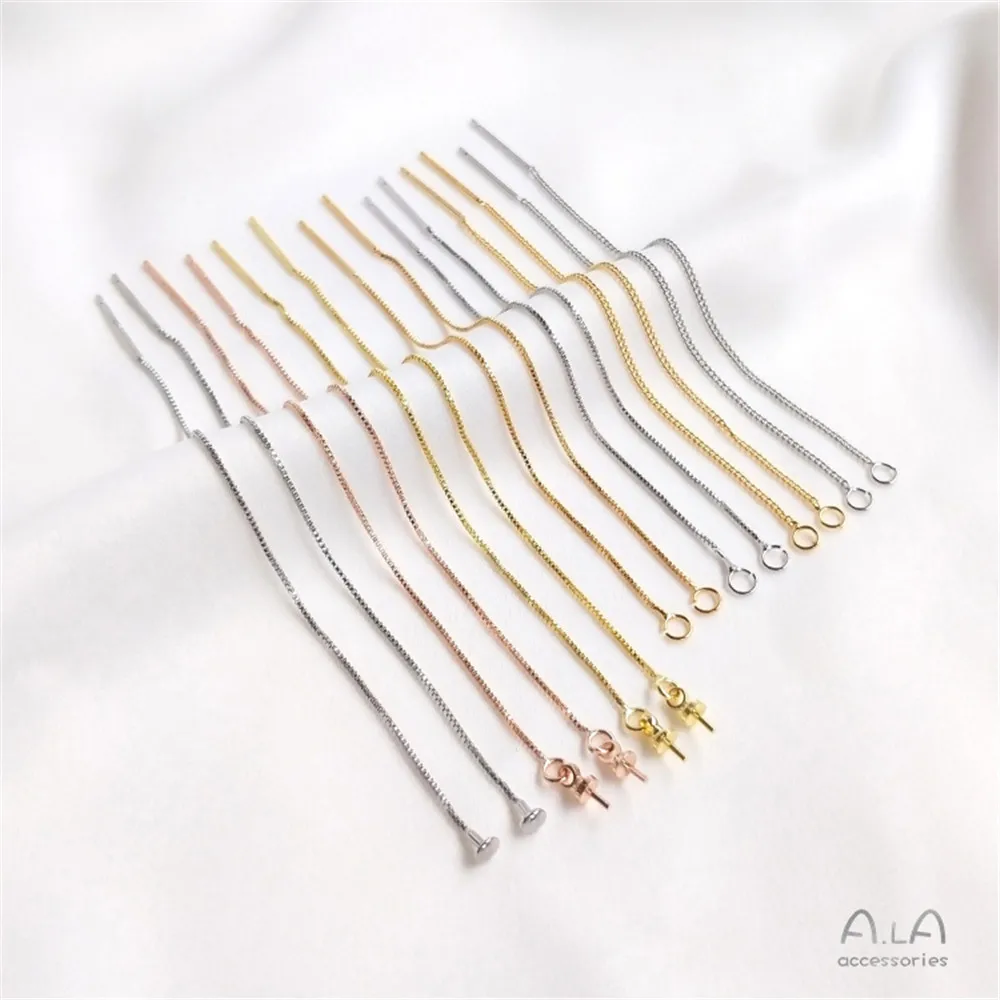 

18K Gold Filled Plated earline Platinum band Nail eye DIY earring Material Tassel earring Accessories