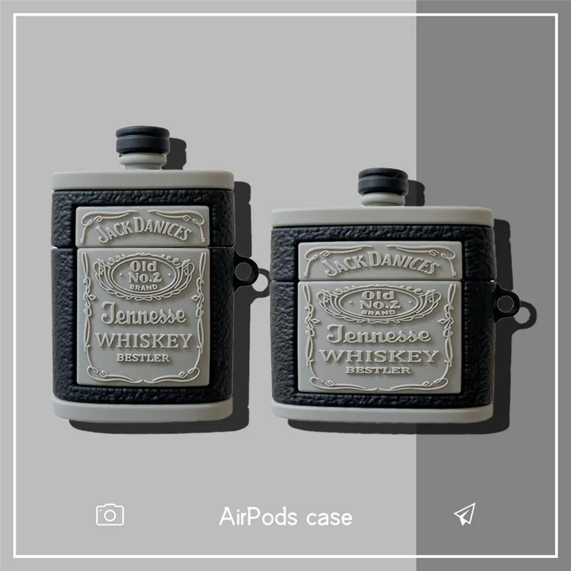 

For Airpods Pro Case For Airpods Pro Apple Silicone Wireless Bluetooth Earphone Box Creative Whisky Jug Accessories