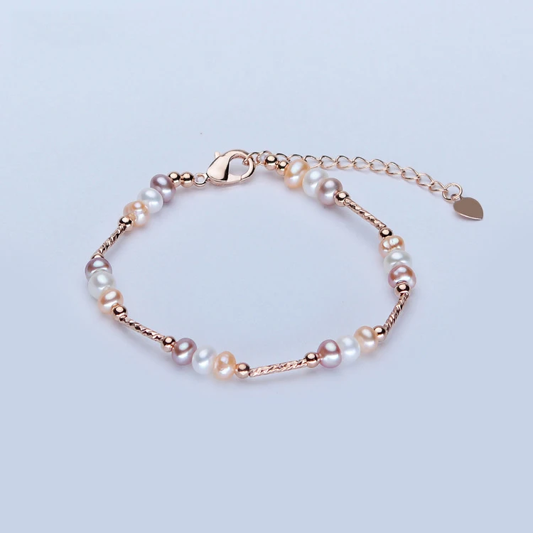 

Trendy Natural South Sea Real Pink Purple White Pearl Adjustable Bracelet Genuine Birthday Gift Free Shipping