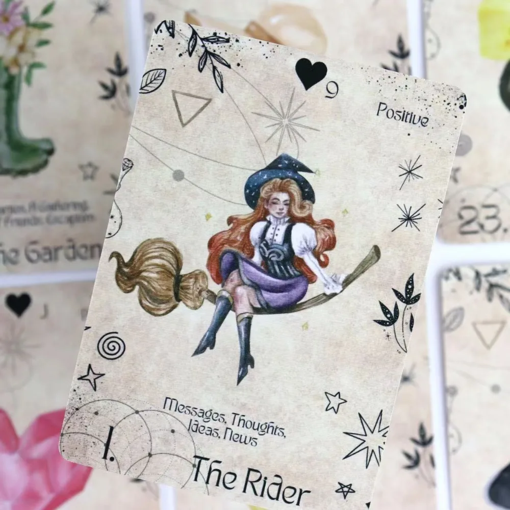 10 4*7 3 см Мистик Луна ленорманд Оракл: полная колода из 36 карт с ключевые слова и