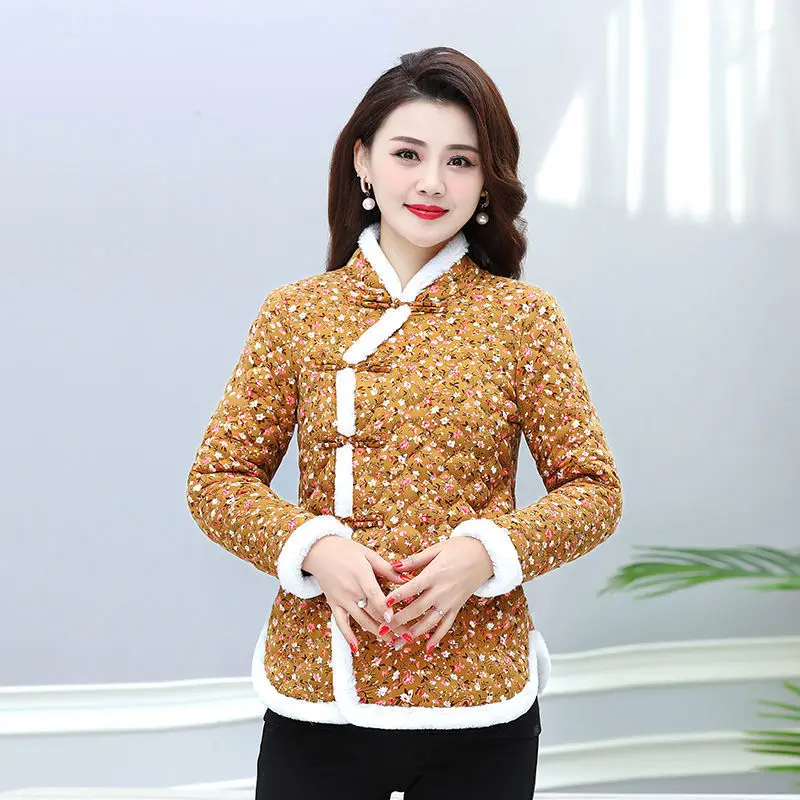 Женская модная хлопковая одежда зимнее Новое хлопковое пальто в стиле ретро с