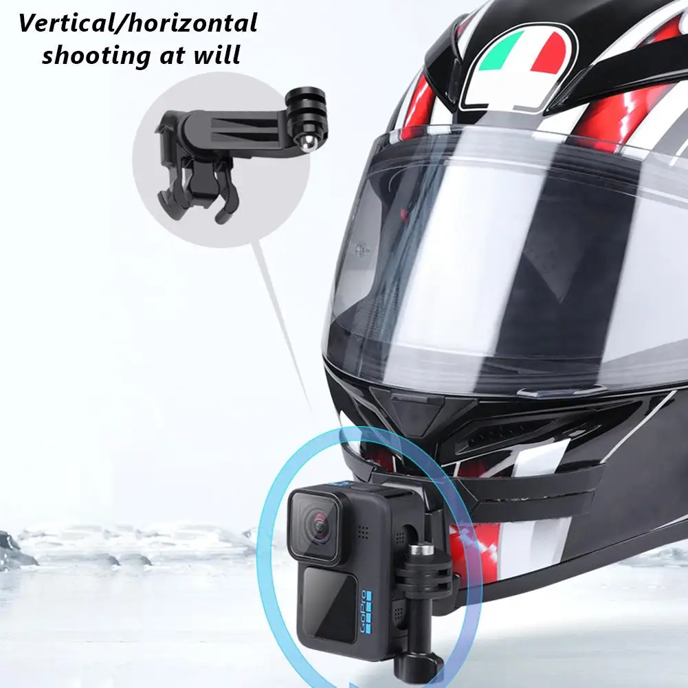 

Motorcycle Helmet Chin Stand Mount Holder 360 Degree Rotation Bracket Compatible For Gopro10/9 Dji Camera Accessory