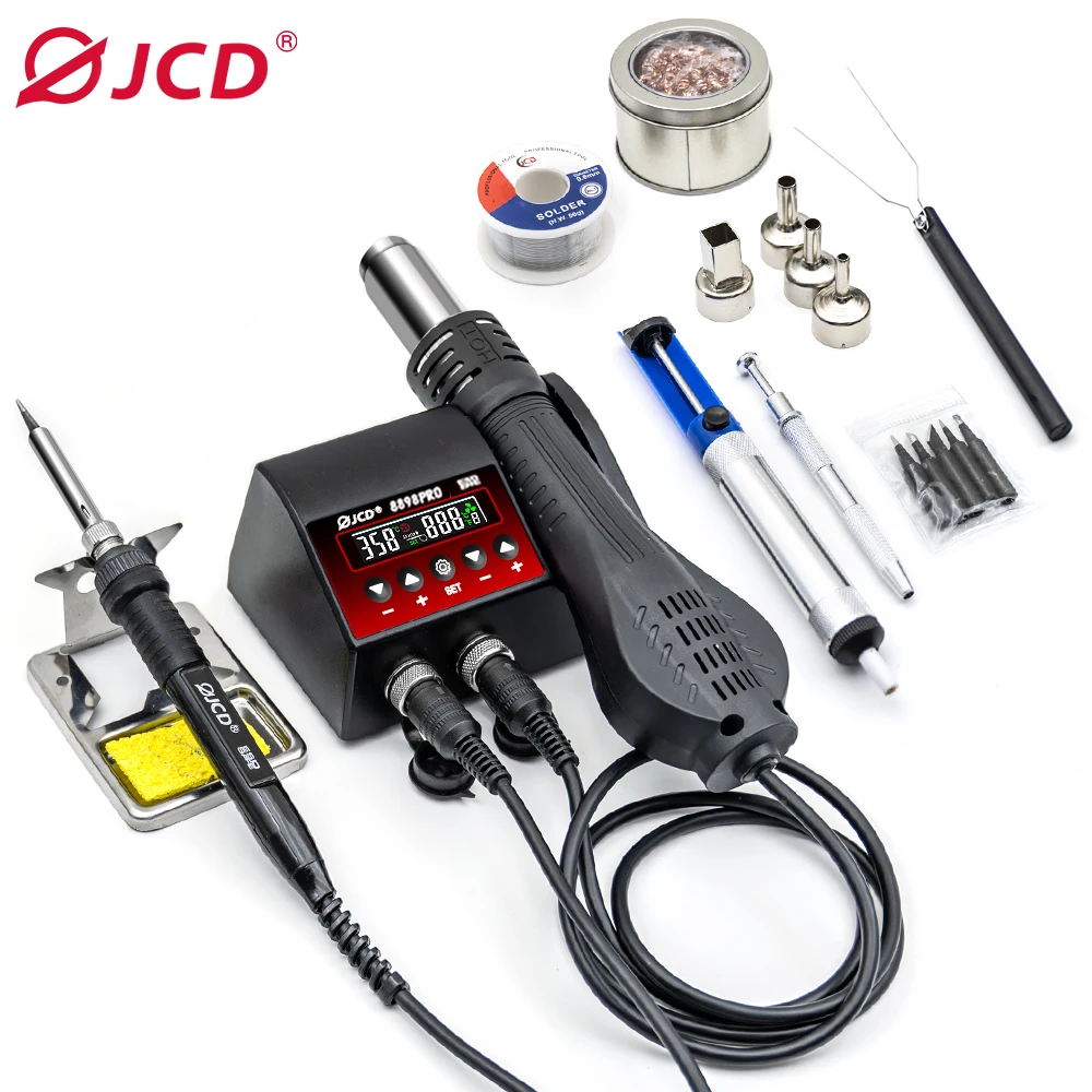Паяльная станция JCD 8TK-2 с цифровым дисплеем паяльный инструмент термофеном для