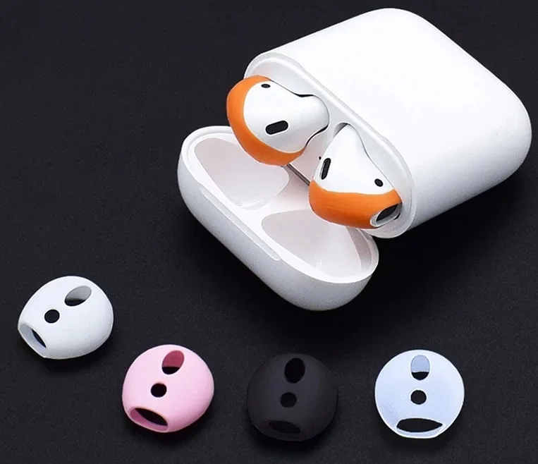 

Две пары ультратонких Противоскользящих наушников airpods, Беспроводная Bluetooth-гарнитура Apple для Gen 1/2, защитный чехол