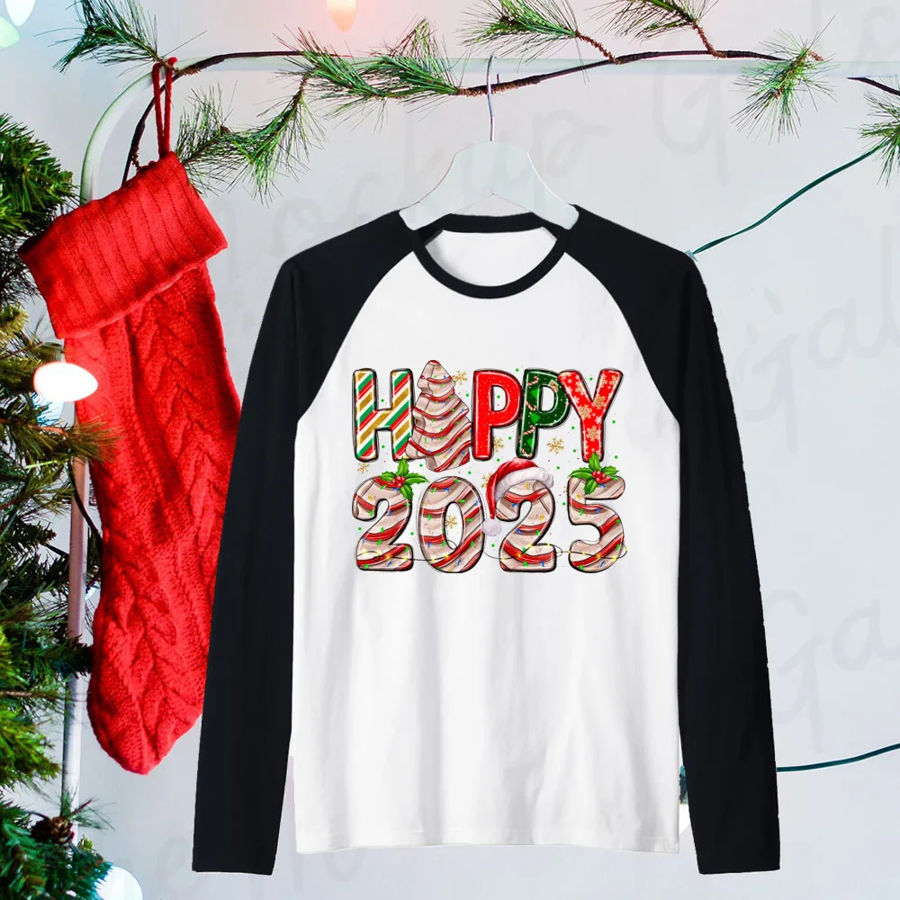 Hello 2025 Рождественские одинаковые рубашки для всей семьи рубашка взрослых и детей