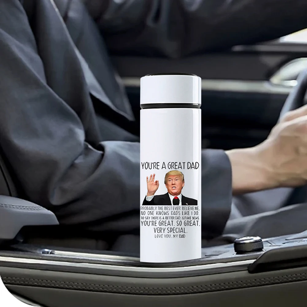 500 мл термочашка Дональда Трампа с дисплеем температуры термос вакуумная
