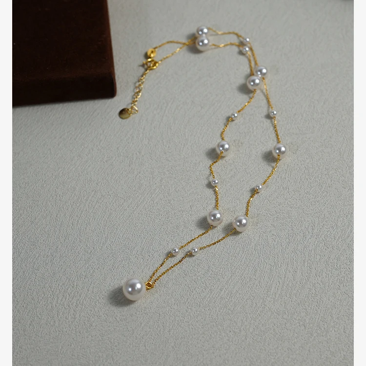  Легкое роскошное высококачественное жемчужное звездное ожерелье из