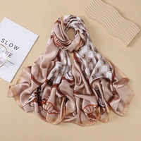 new spring and autumn imitation silk medium and long silk scarves fashion foreign air conditioned towel dual purpose shawl