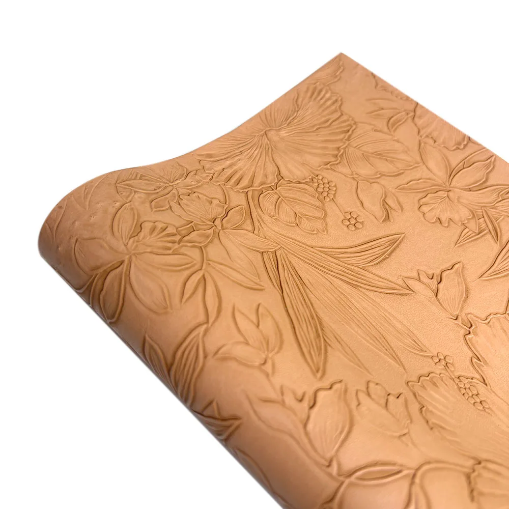 Винтажный цветок с тиснением из искусственной кожи в стиле ретро лист