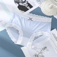 women sexy summer thin ice silk underwear seamless mid waist briefs panties breathable pants candy color girl cute underpants