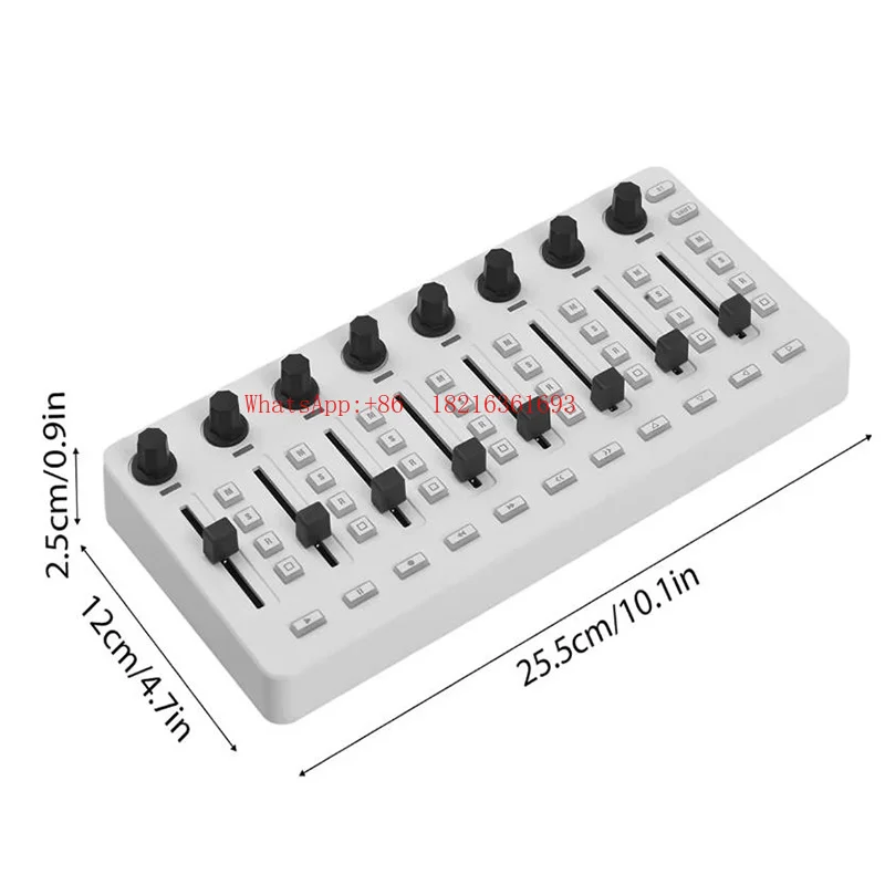 Фото Ограниченное предложение: Беспроводной MIDI-контроллер SMC-Mixer с 43 кнопками, 8 фейдерами, 8 регуляторами, портативный DAW-контроллер для Ableton/FL Studio/Cubase №2